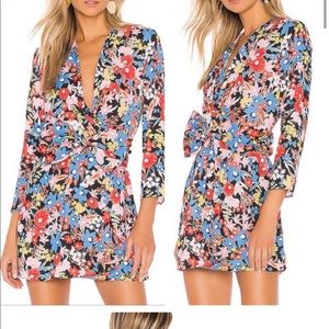 NWT Endless Summer Iris Bow Belted Floral Mini Dress. Size XS